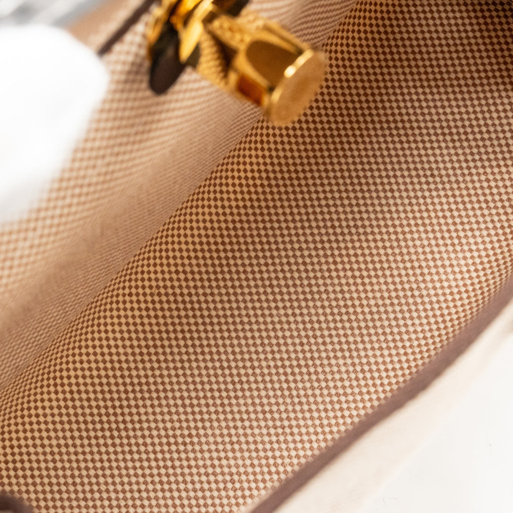 HERMES HERBAG 31 ZIP BAG CANVAS/LEATHER ECRU/BEIGE/EBENE GHW