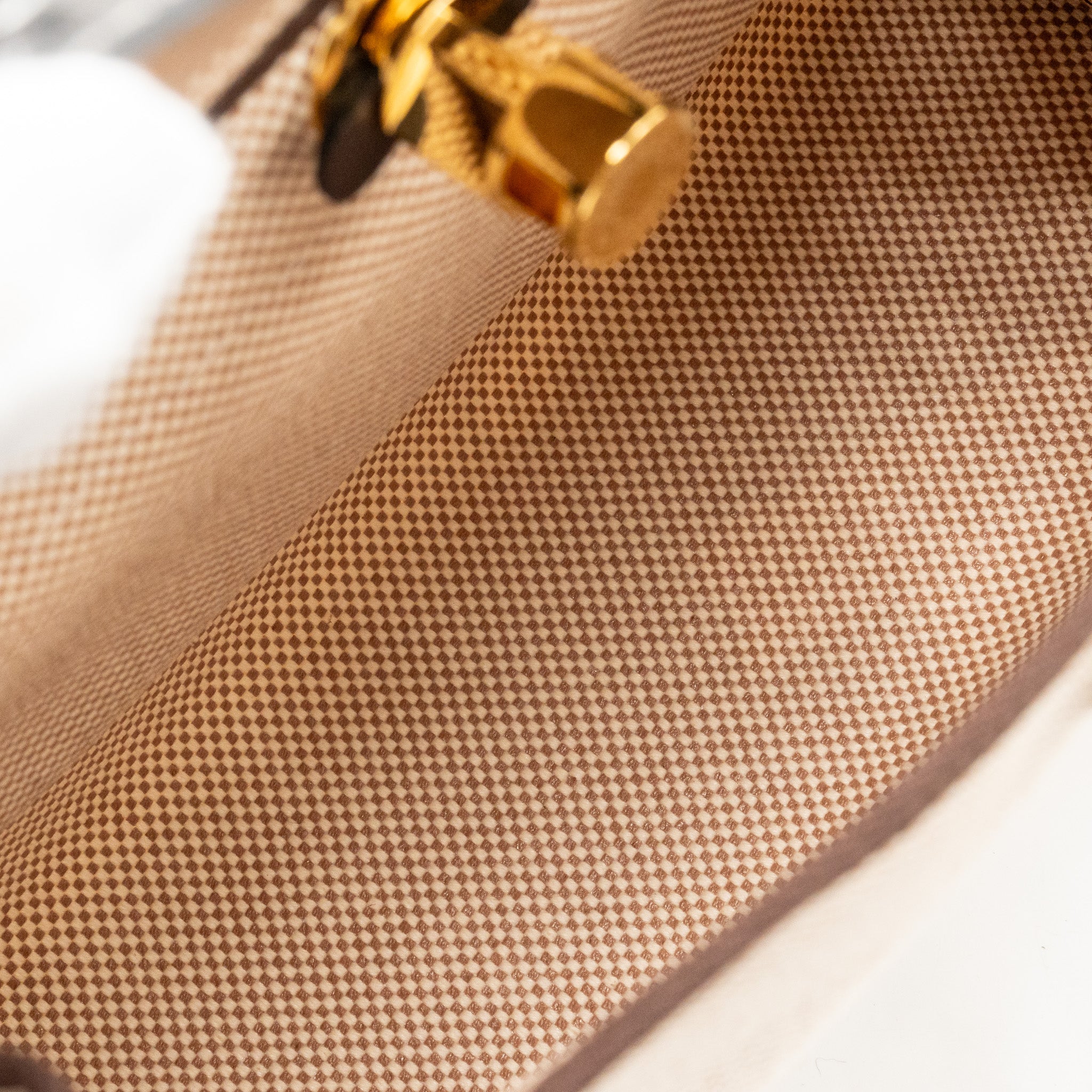 HERMES HERBAG 31 ZIP BAG CANVAS/LEATHER ECRU/BEIGE/EBENE GHW
