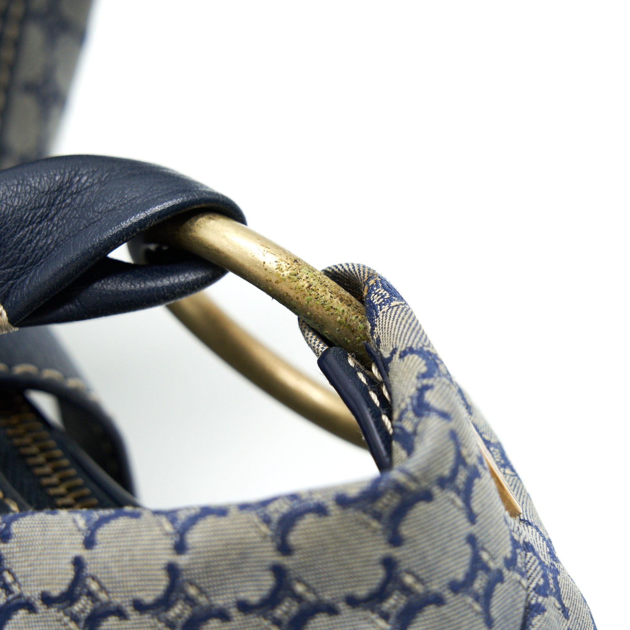 CELINE VINTAGE CANVAS SHOULDER BAG