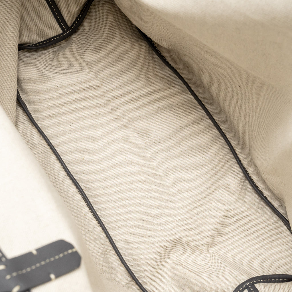 GOYARD SAINT LOUIS PM TOTE BAG GOAYRDINE CANVAS/CALFSKIN GREY SHW