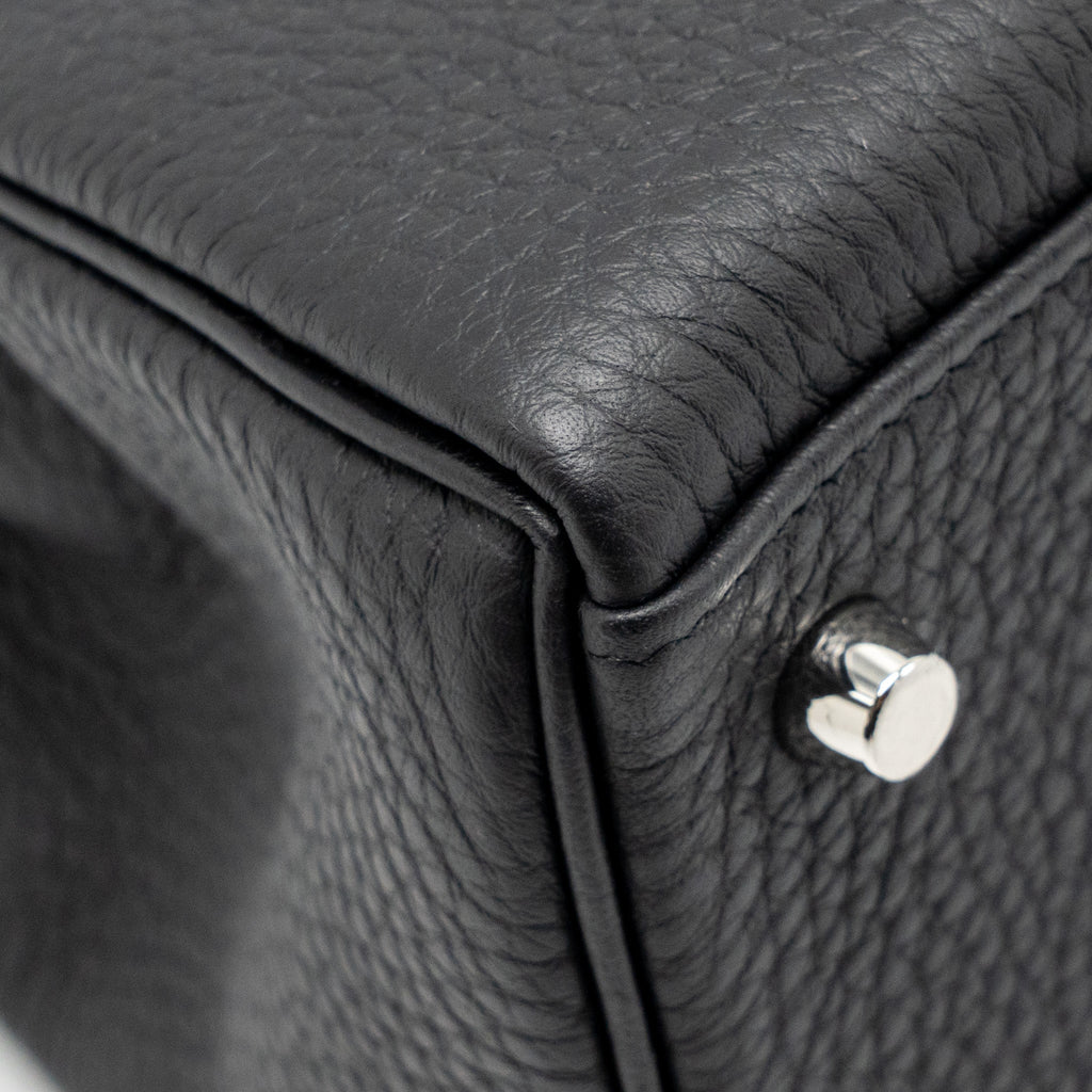HERMES KELLY 28 TOGO BLACK BRUSHED SHW