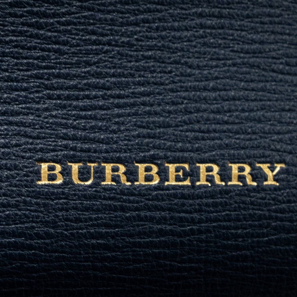 BURBERRY THE LARGE BANNER BAG CALFSKIN DARK BLUE/MULTICOLOUR GHW