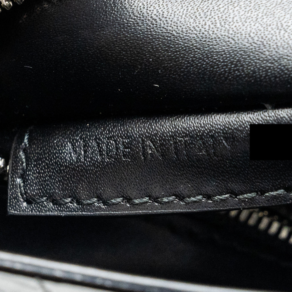BALENCIAGA XXS EVERYDAY TOTE BAG CROC-EMBOSSED CALFSKIN BLACK SHW