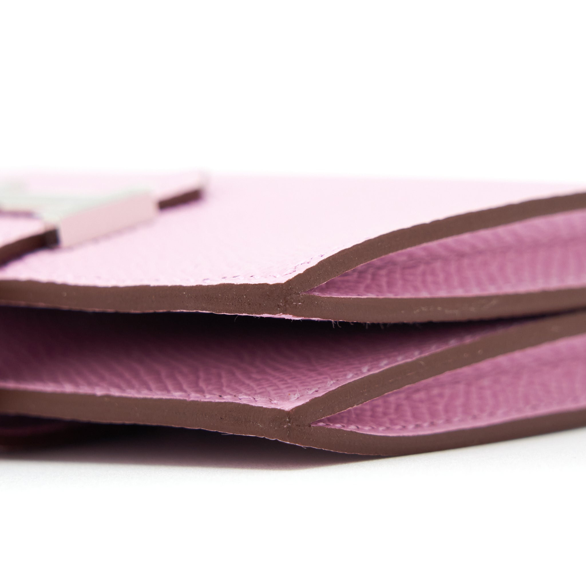 HERMES BEARN CARD HOLDER EPSOM X9 MAUVE SYLVE SHW