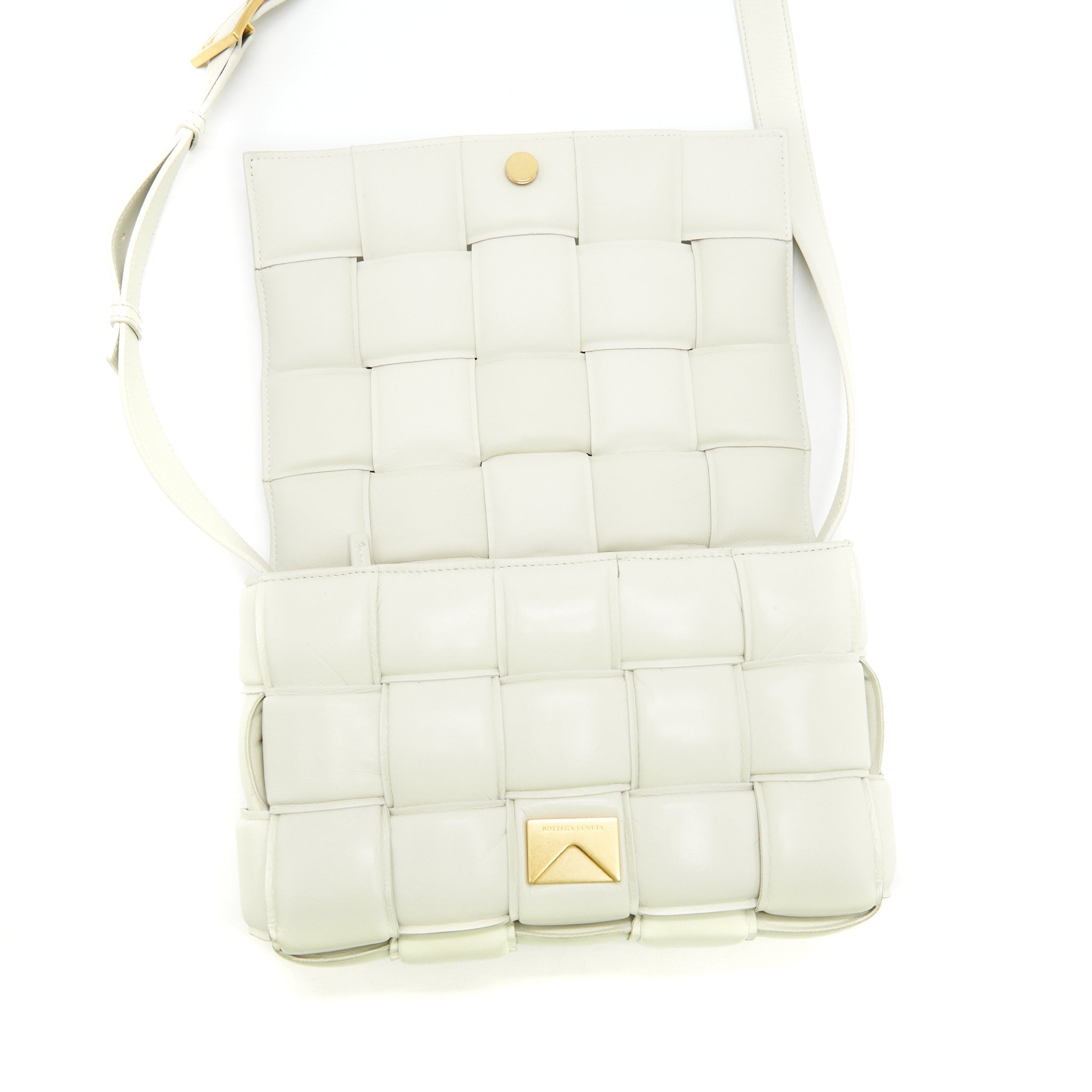 BOTTEGA VENETA PADDED CASSETTE CHALK GHW