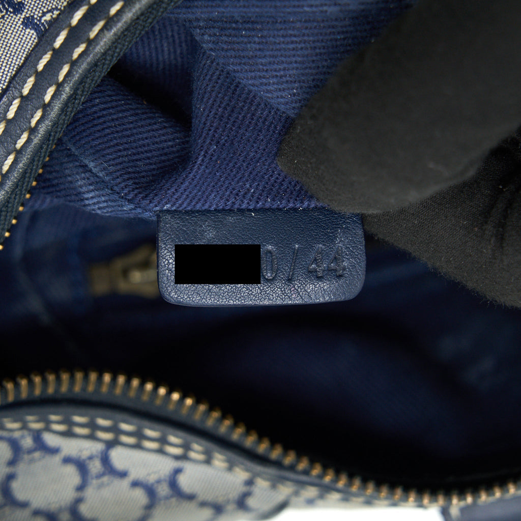 CELINE VINTAGE CANVAS SHOULDER BAG