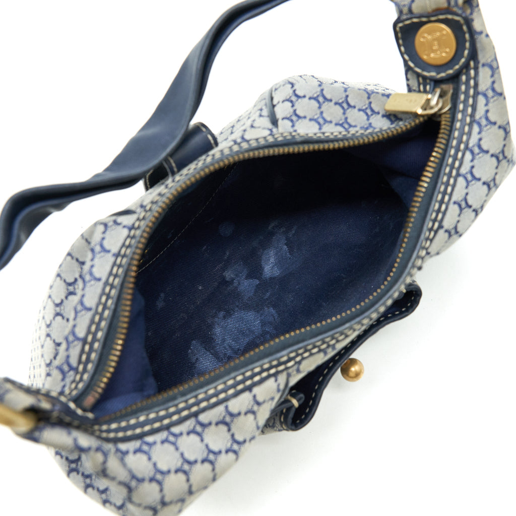CELINE VINTAGE CANVAS SHOULDER BAG