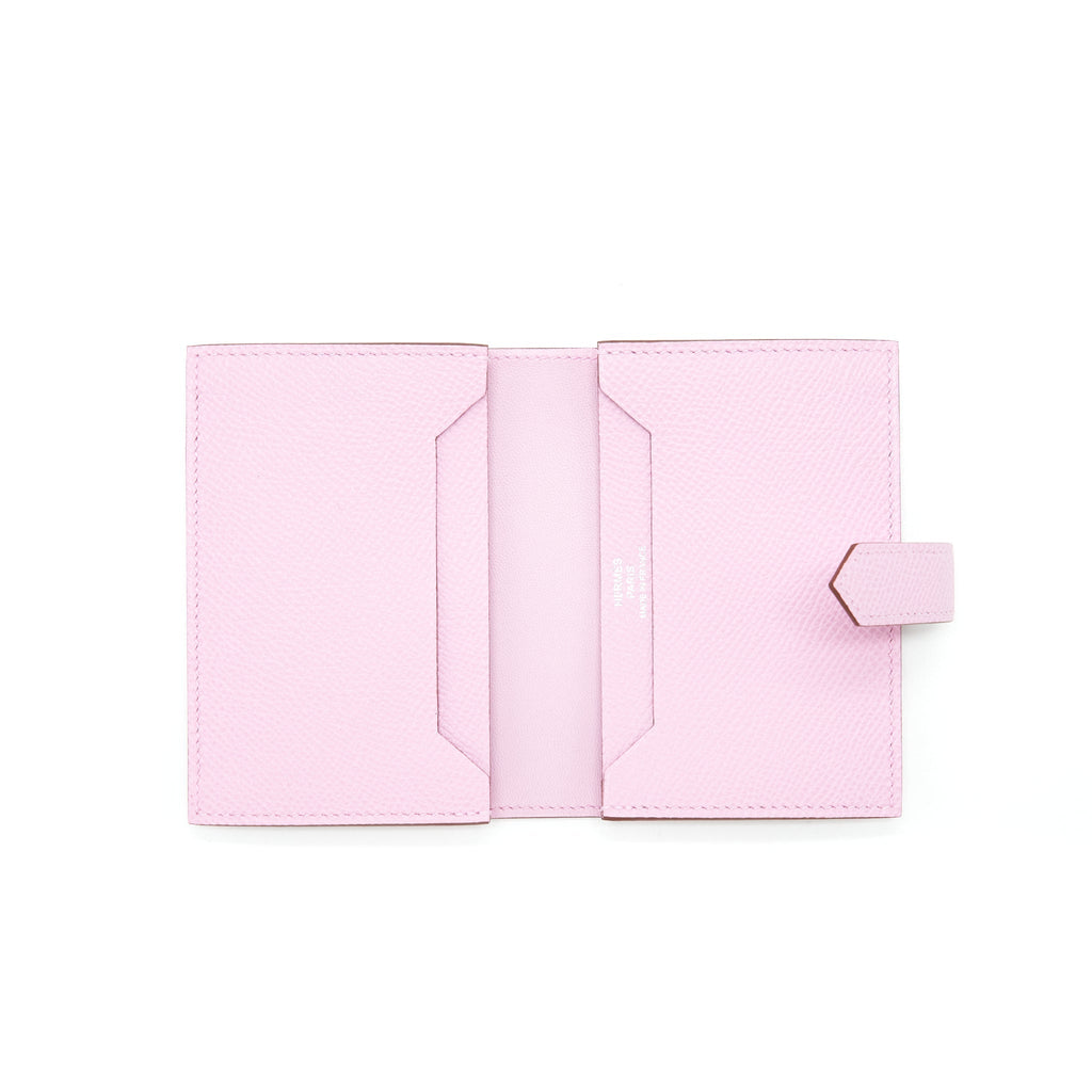 HERMES BEARN CARD HOLDER EPSOM X9 MAUVE SYLVE SHW
