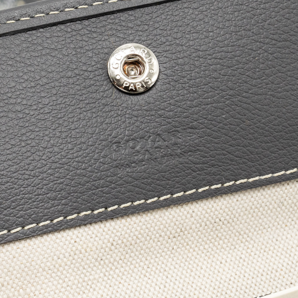 GOYARD SAINT LOUIS PM TOTE BAG GOAYRDINE CANVAS/CALFSKIN GREY SHW
