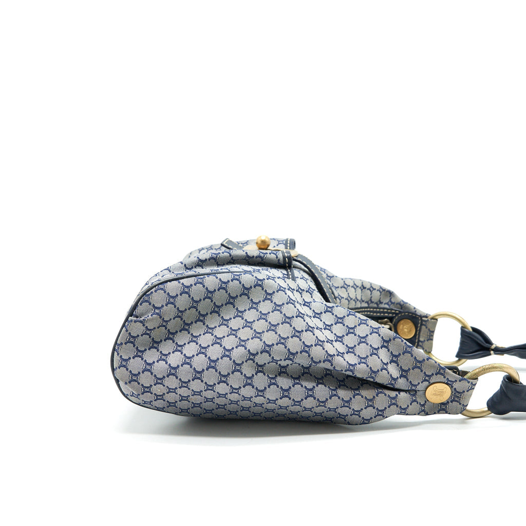 CELINE VINTAGE CANVAS SHOULDER BAG