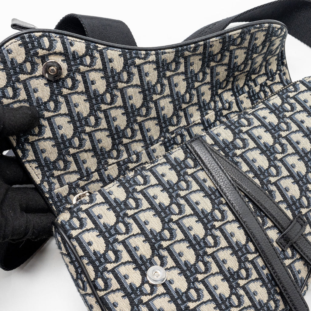 DIOR HOMME SADDLE BAG DIOR OBLIQUE JACQUARD MULTICOLOUR HARDWARE