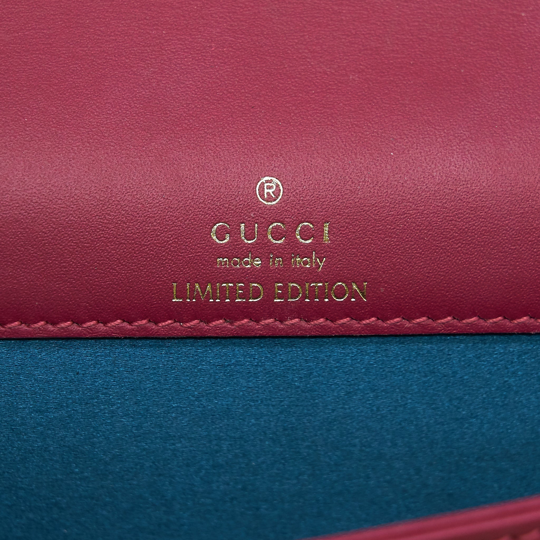 GUCCI VELVET WALLET WITH CHAIN PINK GHW LIMITED EDITION