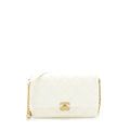 CHANEL 22S MELODY MEDIUM FLAP BAG CAVIAR WHITE GHW (MICROCHIP)