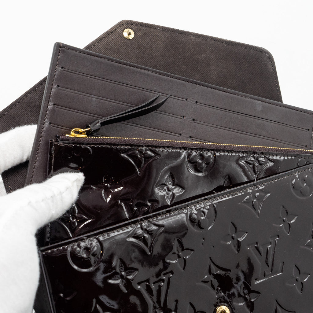 LOUIS VUITTON FELICIE POCHETTE MONOGRAM PATENT AMATANTE GHW