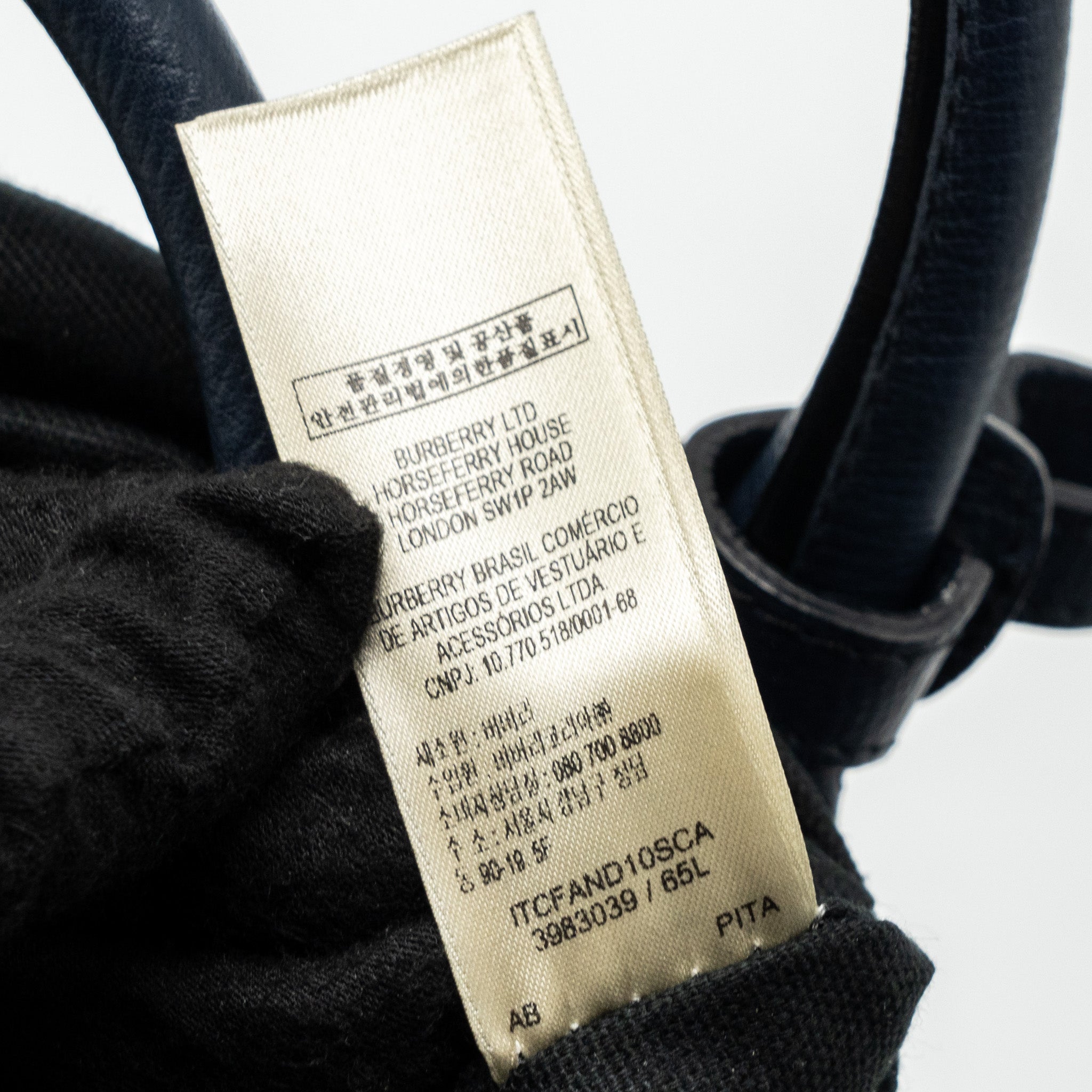 BURBERRY THE LARGE BANNER BAG CALFSKIN DARK BLUE/MULTICOLOUR GHW