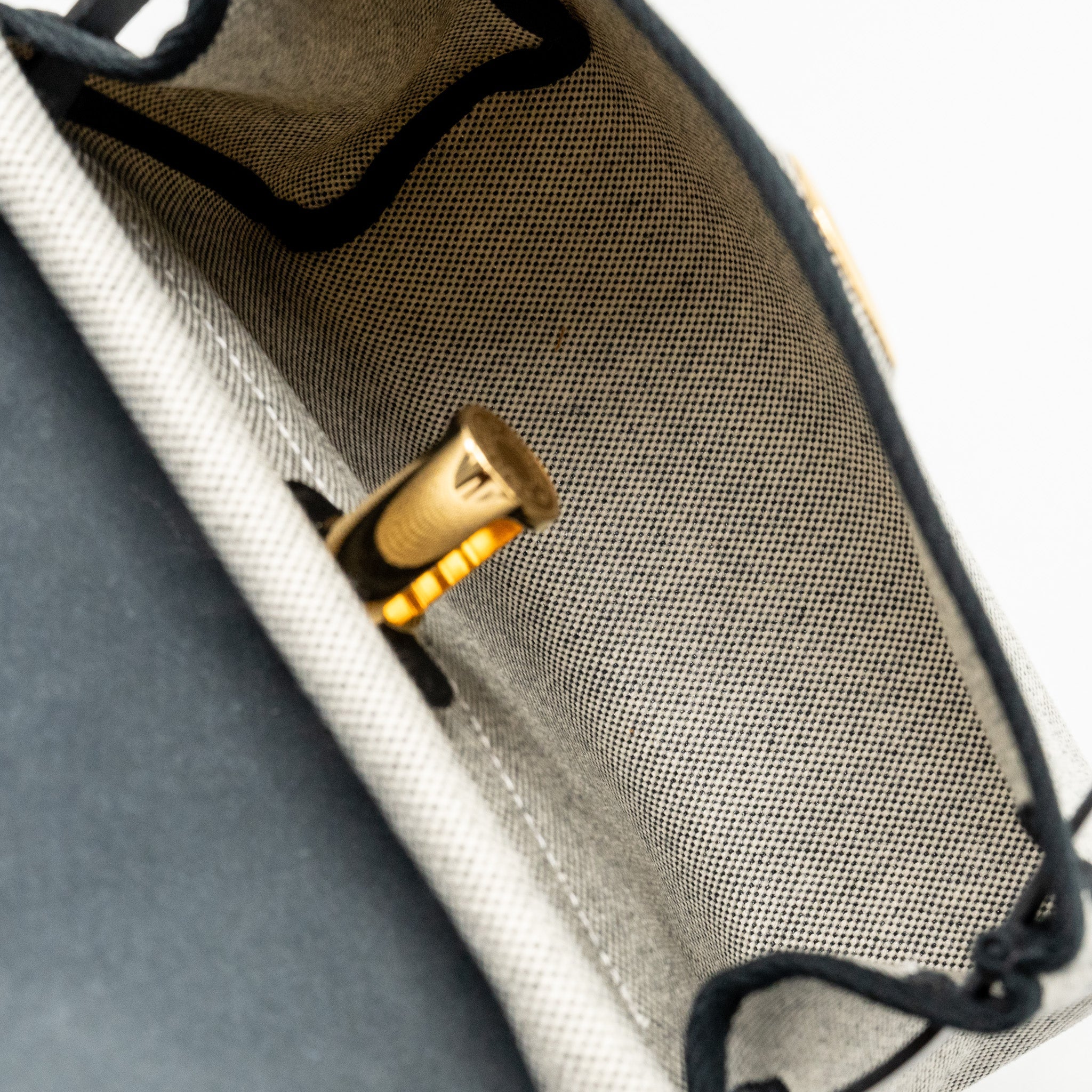 HERMES HERBAG MINI CANVAS/COWHIDE BLACK/ ECRU GHW