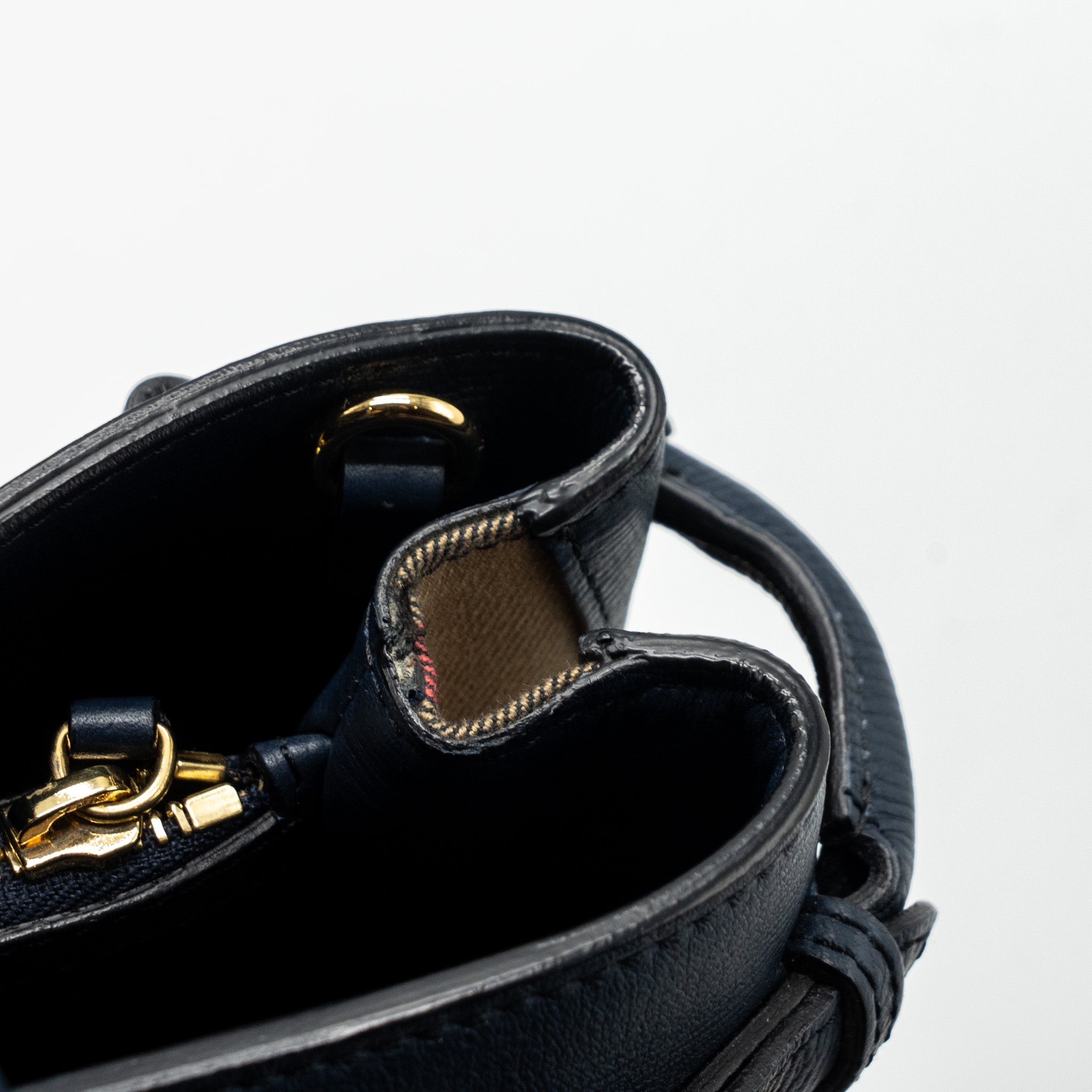 BURBERRY THE LARGE BANNER BAG CALFSKIN DARK BLUE/MULTICOLOUR GHW
