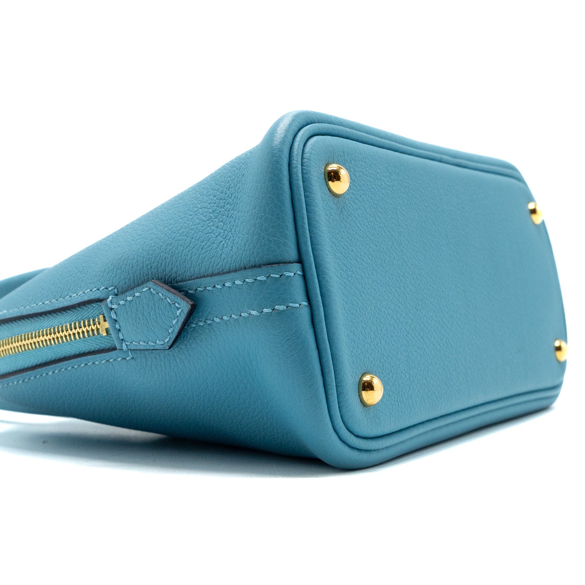 HERMES MINI BOLIDE EVERCOLOR P3 BLUE DU NORD GHW