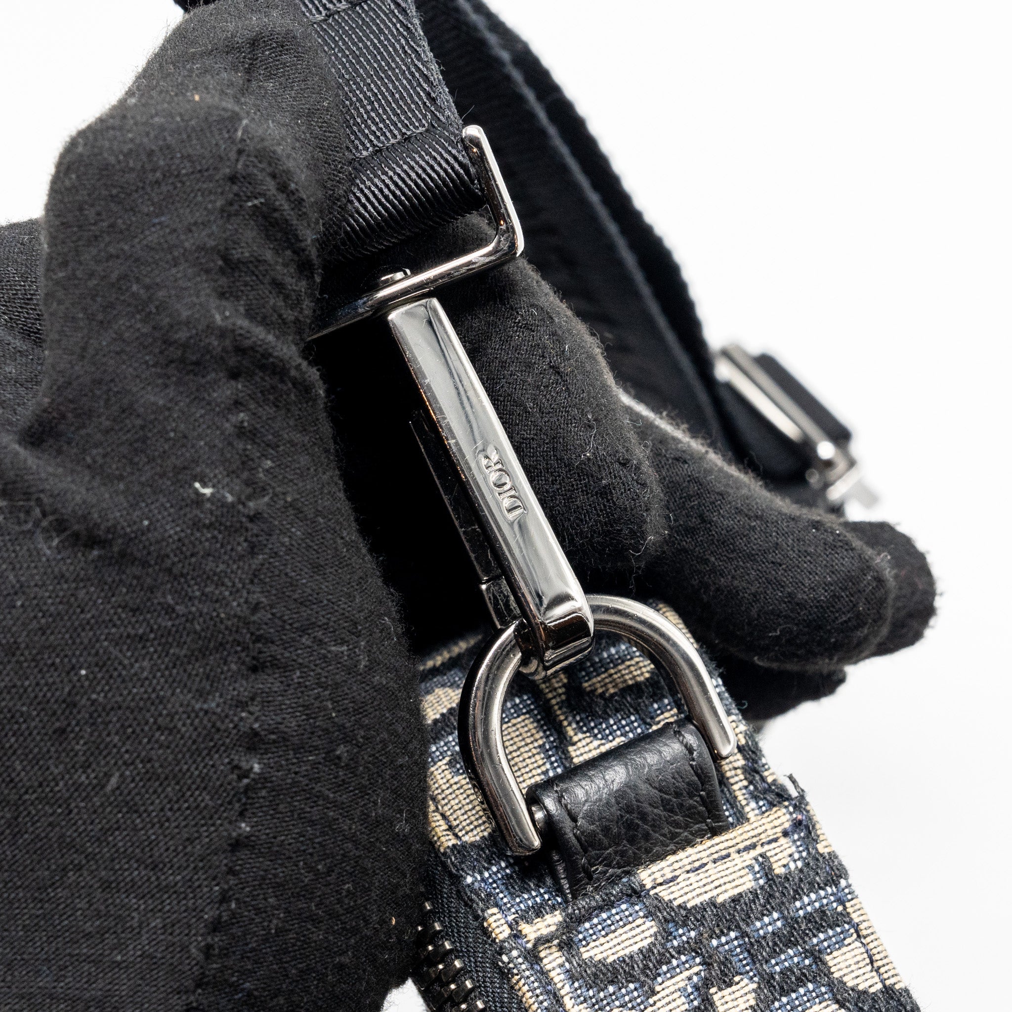 DIOR SAFARI BAG WITH STRAP BLACK OBLIQUE JACQUARD SHW