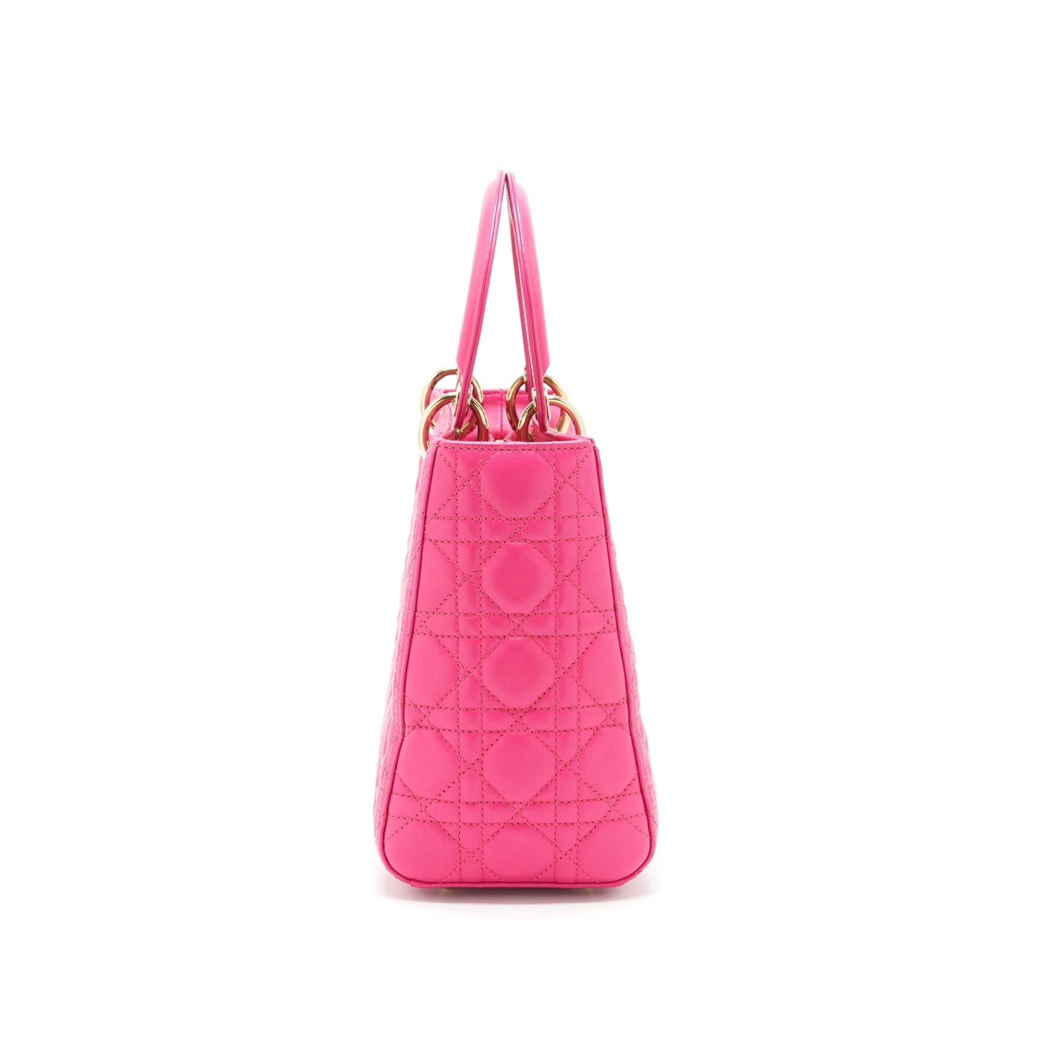DIOR LADY DIOR BAG MEDIUM PINK GHW