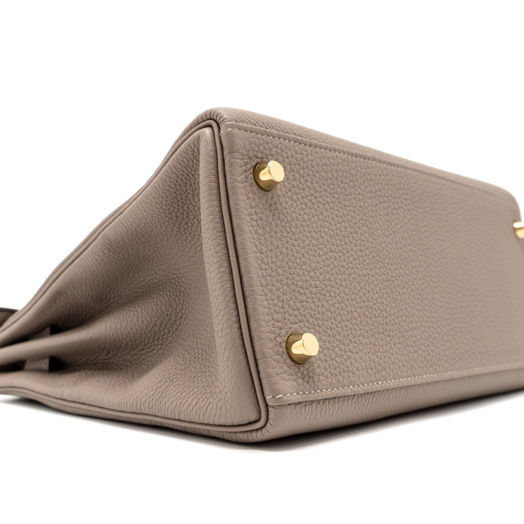 HERMES KELLY 28 TOGO M8 GRIS ASPHALTE GHW