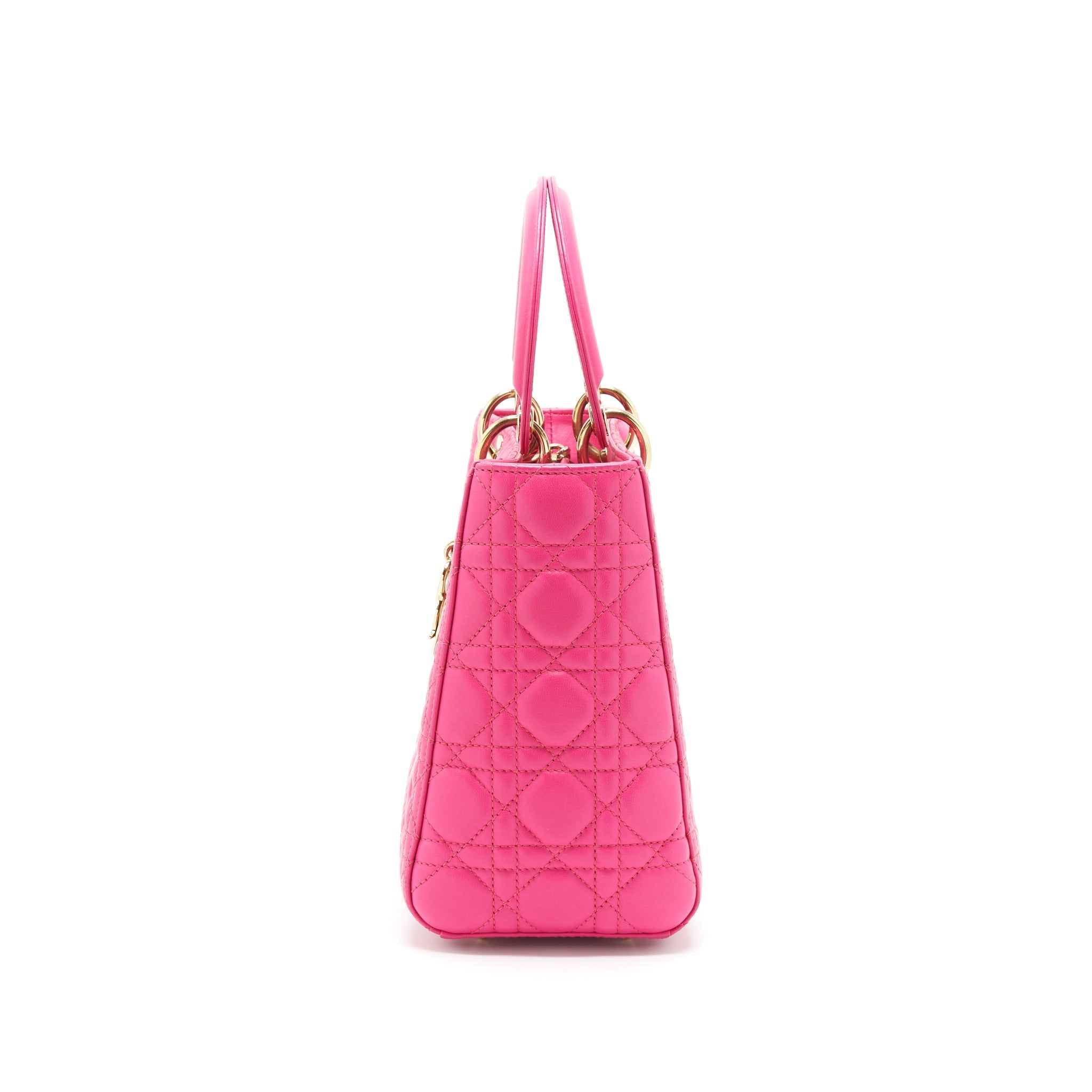 DIOR LADY DIOR BAG MEDIUM PINK GHW