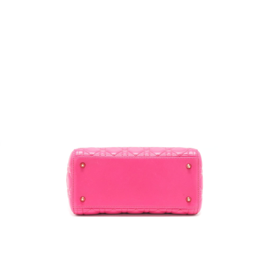 DIOR LADY DIOR BAG MEDIUM PINK GHW