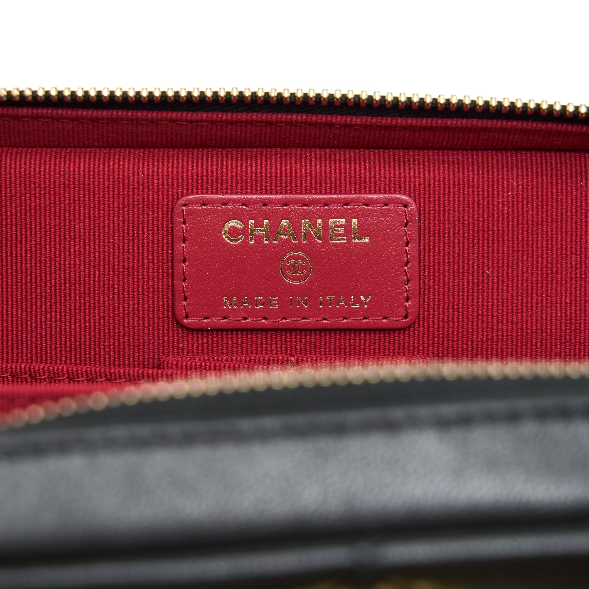 CHANEL 19 CAMERA BAG LAMBSKIN BLACK WITH GOLD/SLIVER HARDWARE