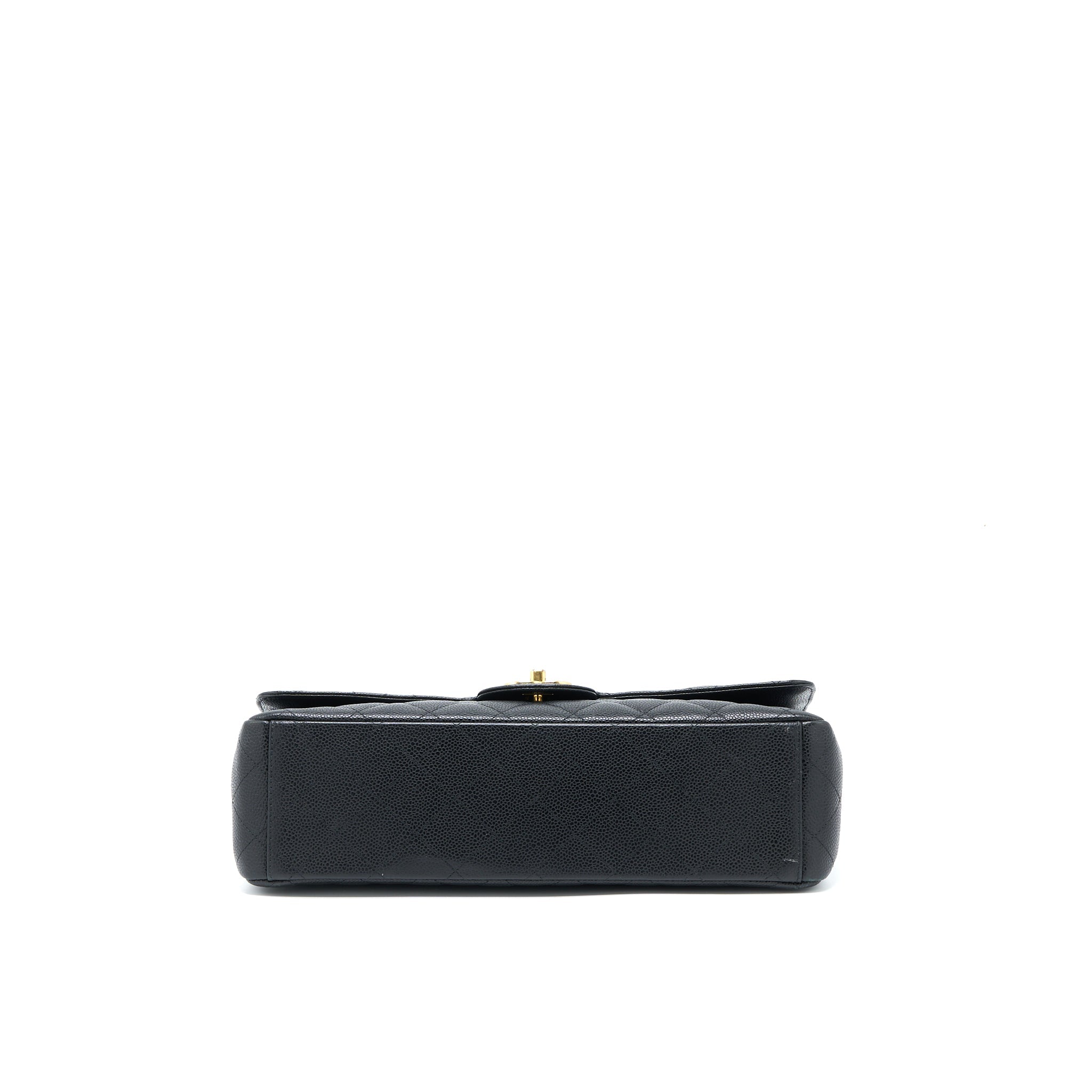 CHANEL MAXI CLASSIC DOUBLE FLAP BAG CAVIAR BLACK GHW