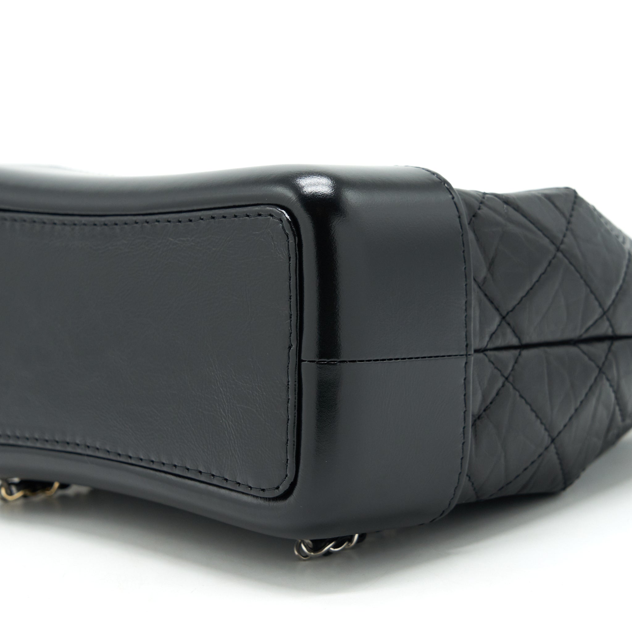 CHANEL SMALL GABRIELLE BACKPACK BLACK RUTHENIUM SHW(MICROCHIP)