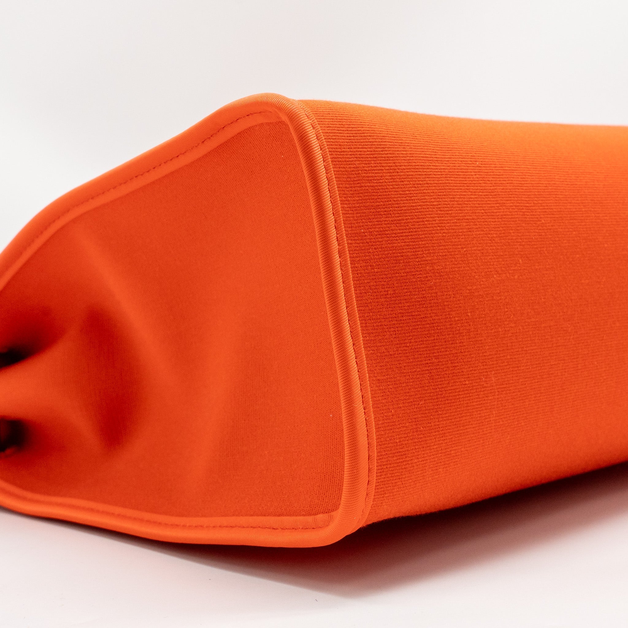 HERMES HERBAG 31 ZIP BAG CANVAS/NATURAL HUNTER ORANGE POPPY SHW