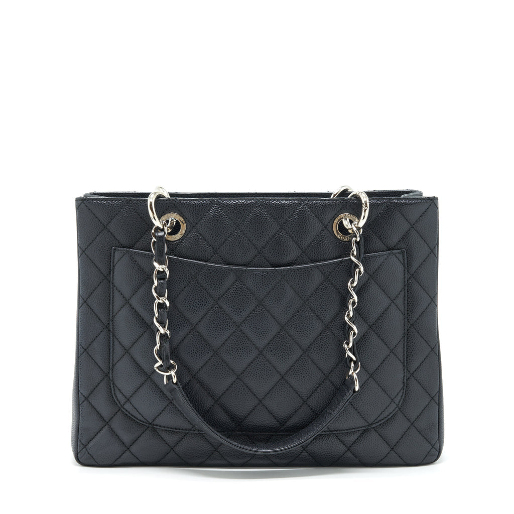 CHANEL GRAND SHOPPING TOTE GST CAVIAR BLACK SHW