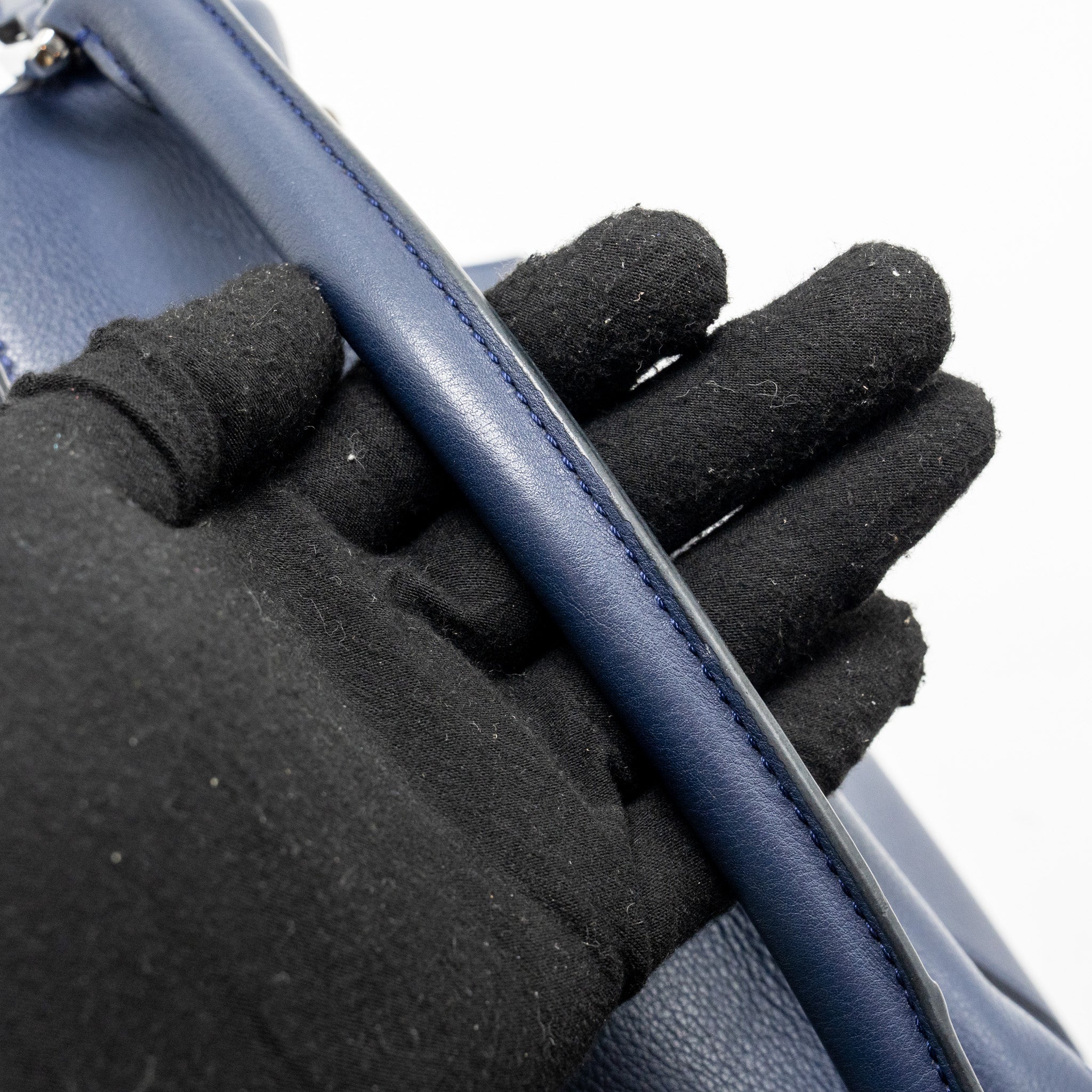 LOEWE SMALL PUZZLE BAG CALFSKIN NAVY SHW