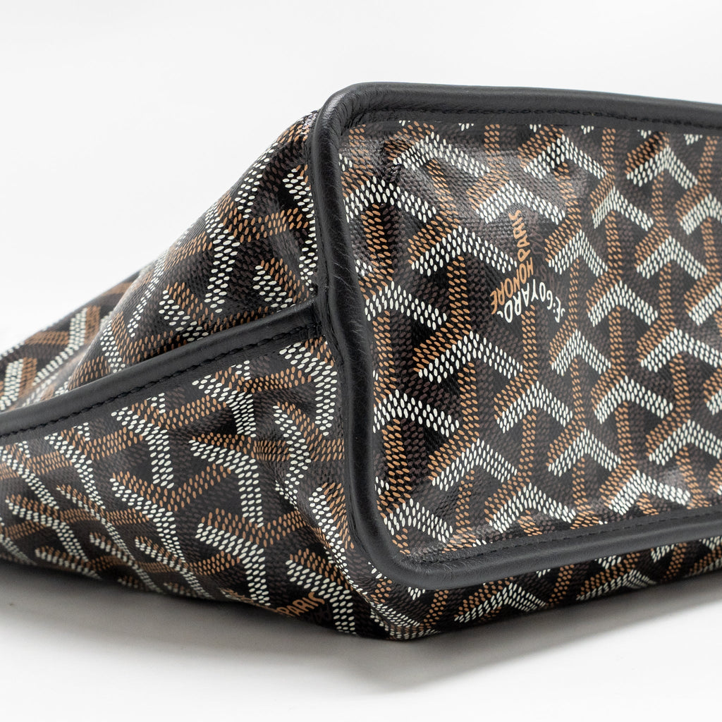 GOYARD MINI ANJOU TOTE GOYARDINE CANVAS / LEATHER BLACK SHW
