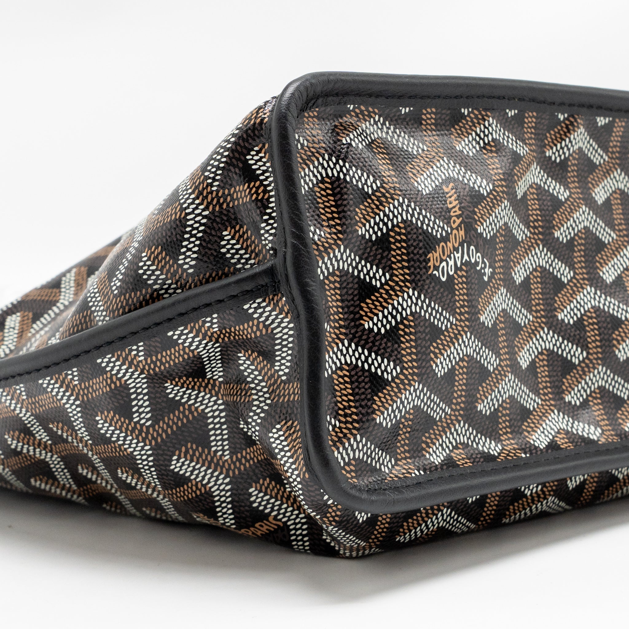 GOYARD MINI ANJOU TOTE GOYARDINE CANVAS / LEATHER BLACK SHW
