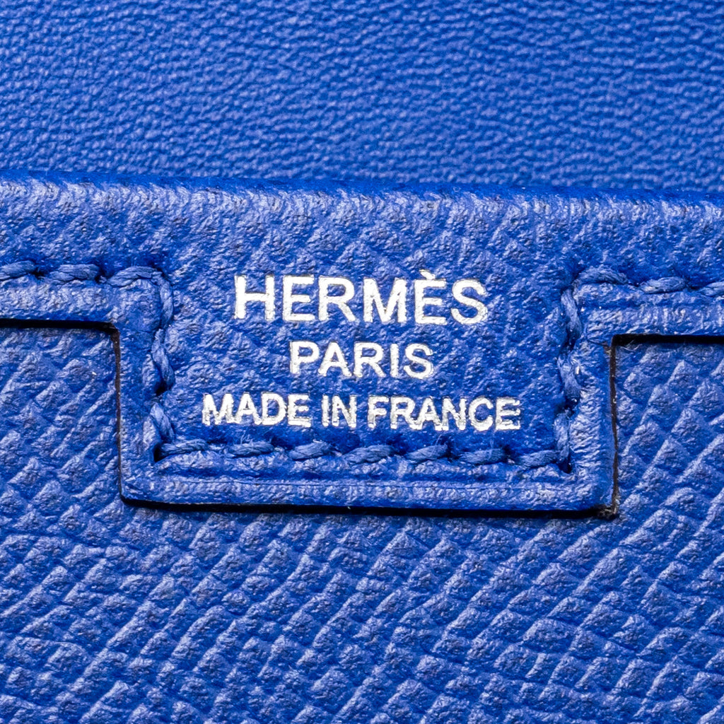 HERMES JIGE CLUTCH EPSOM BLUE ELECTRIC