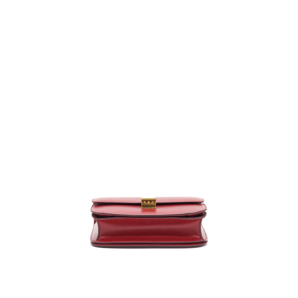 CELINE MEDIUM CLASSIC BOX BAG RED GHW