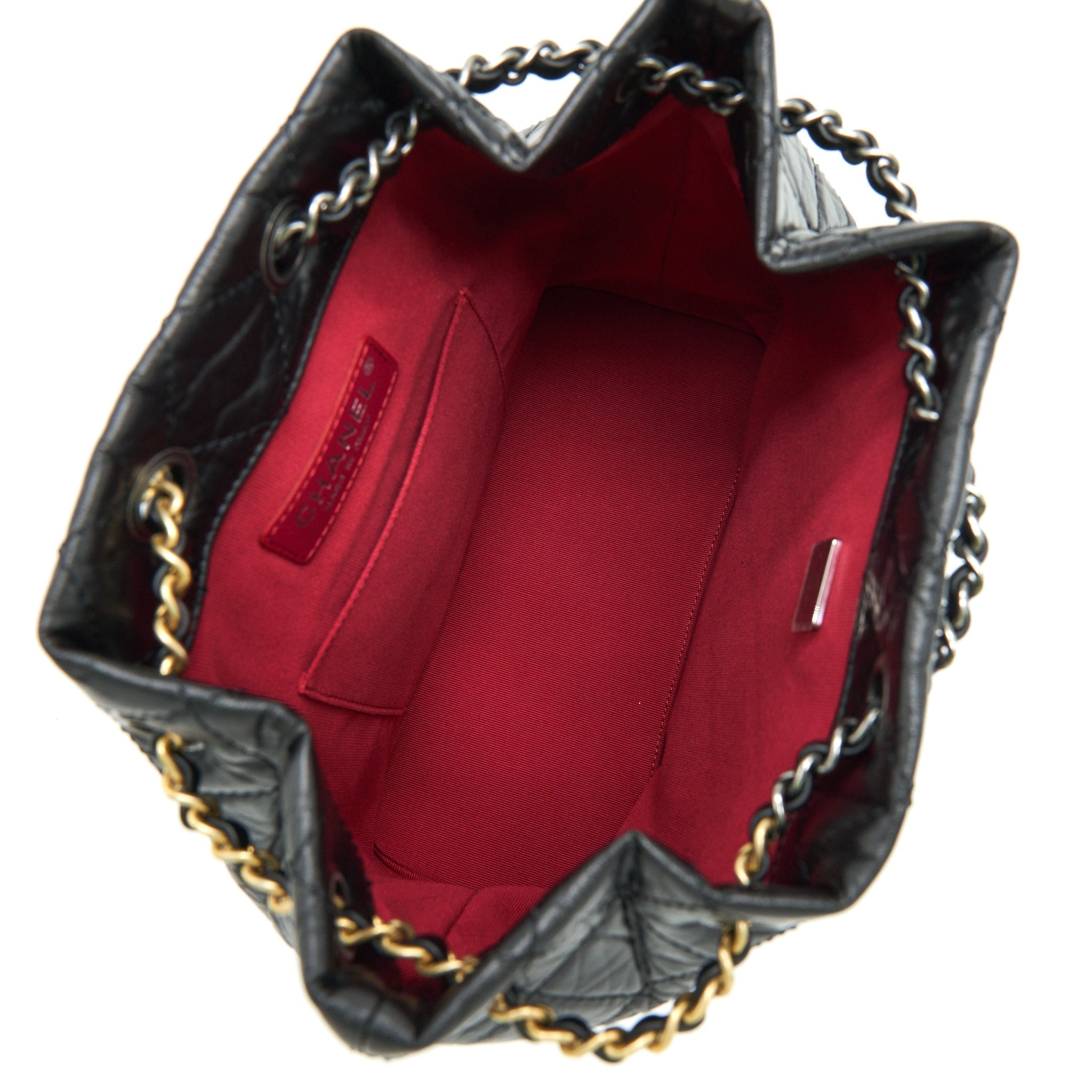 CHANEL SMALL GABRIELLE BACKPACK BLACK RUTHENIUM SHW(MICROCHIP)