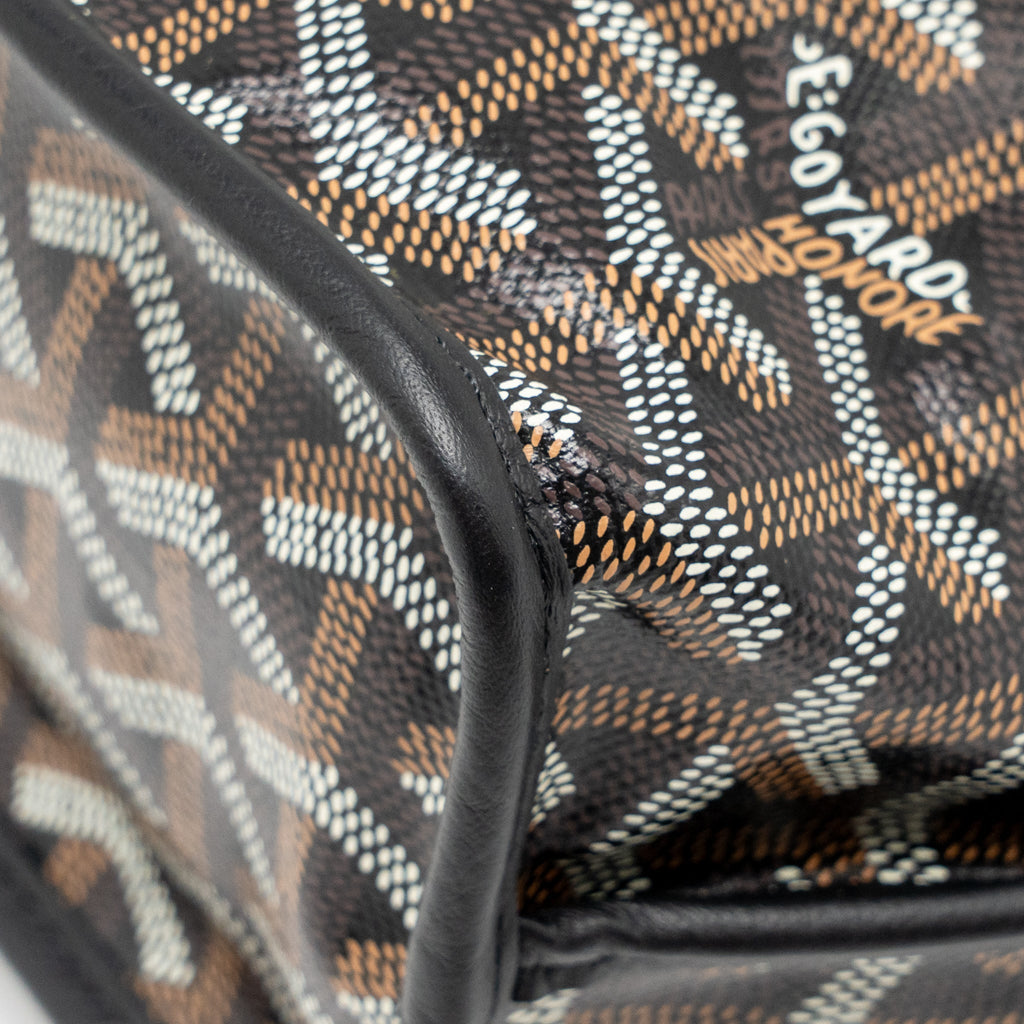 GOYARD MINI ANJOU TOTE GOYARDINE CANVAS / LEATHER BLACK SHW