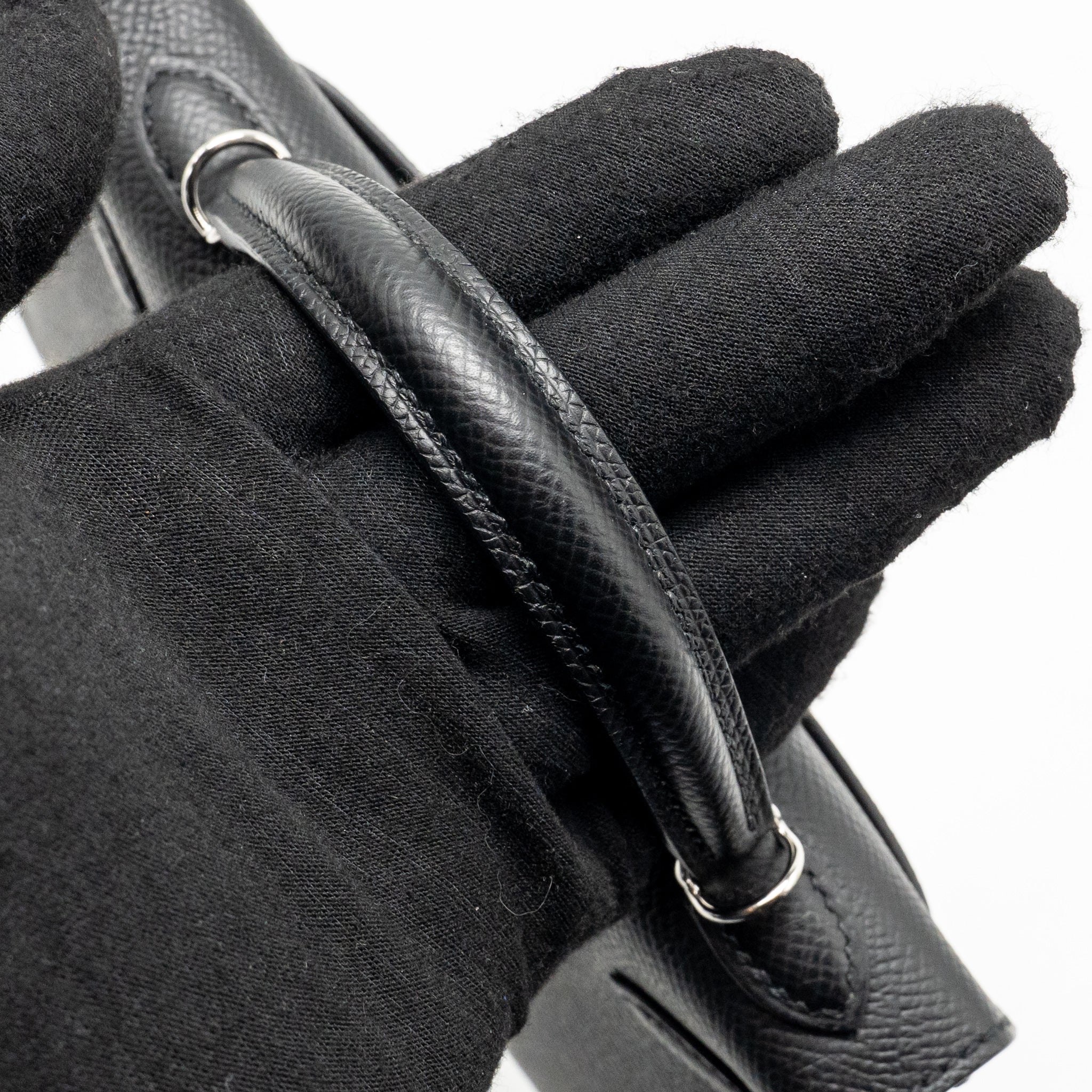 HERMES MINI KELLY II EPSOM BLACK SHW