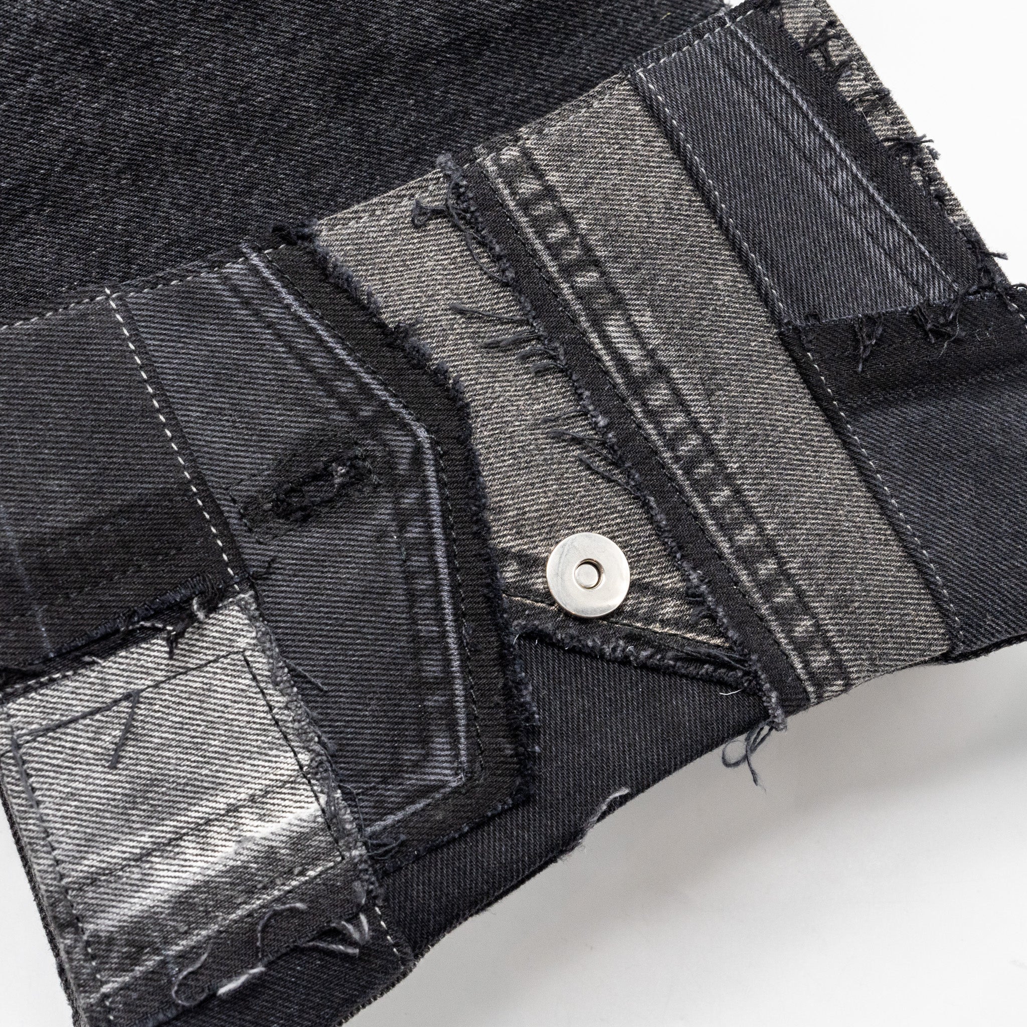 BALENCIAGA MEDIUM HOURGLASS BAG LIMITED EDITION DENIM BLACK/MULTICOLOUR SHW