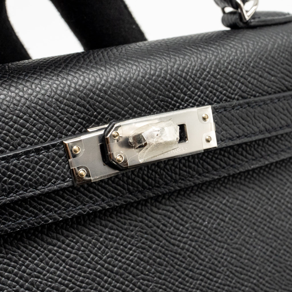 HERMES MINI KELLY II EPSOM BLACK SHW