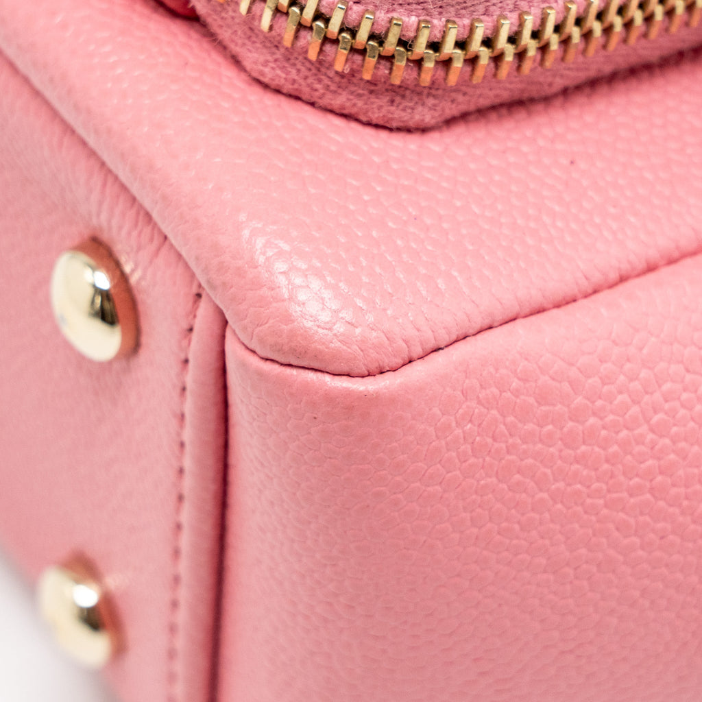 CHANEL SMALL BUSINESS AFFINITY CAVIAR PINK LGHW(MICROCHIP)