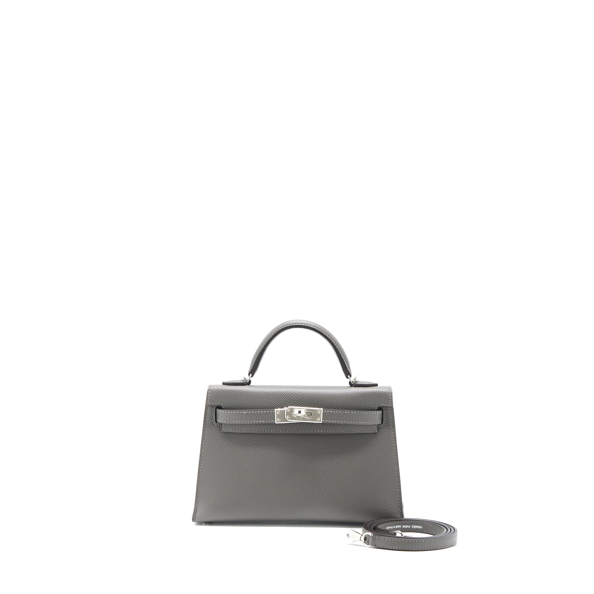 HERMES MINI KELLY II EPSOM 0L GRIS MEYER SHW