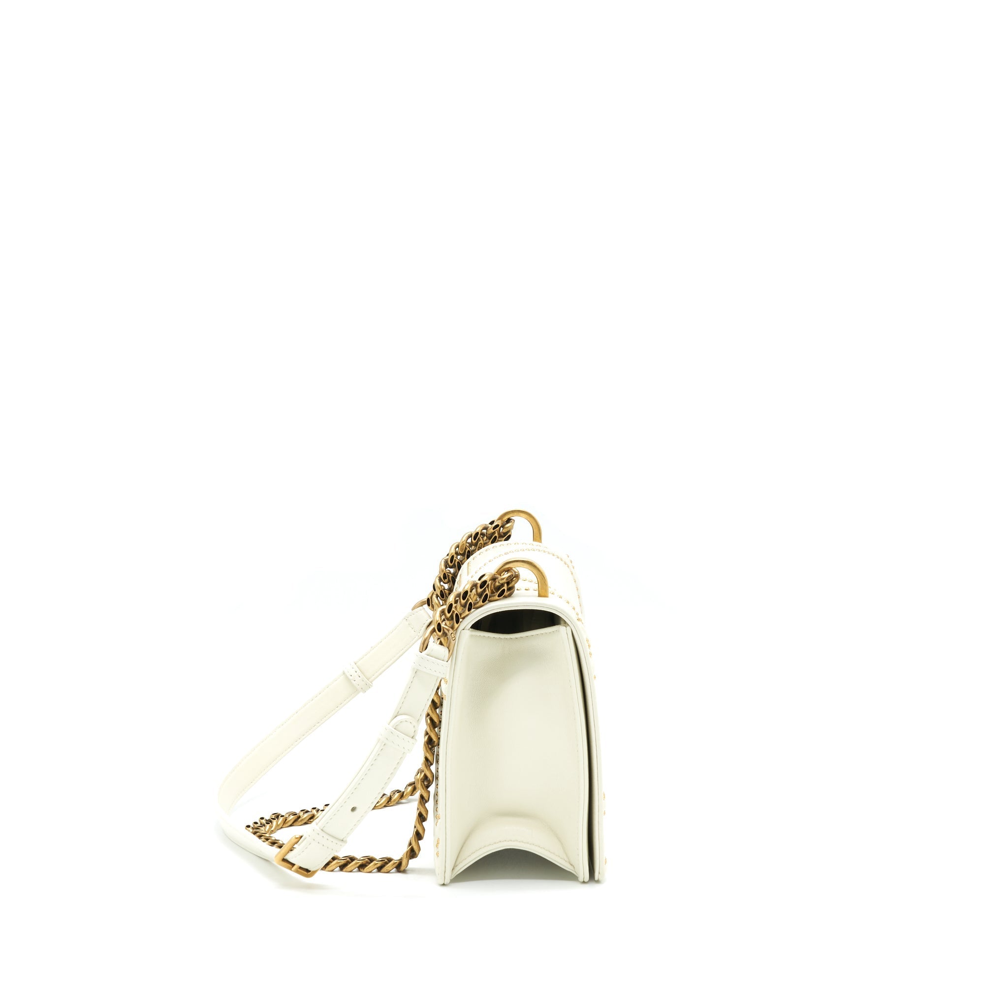 DIOR MEDIUM STUDDED DIORAMA WHITE GHW