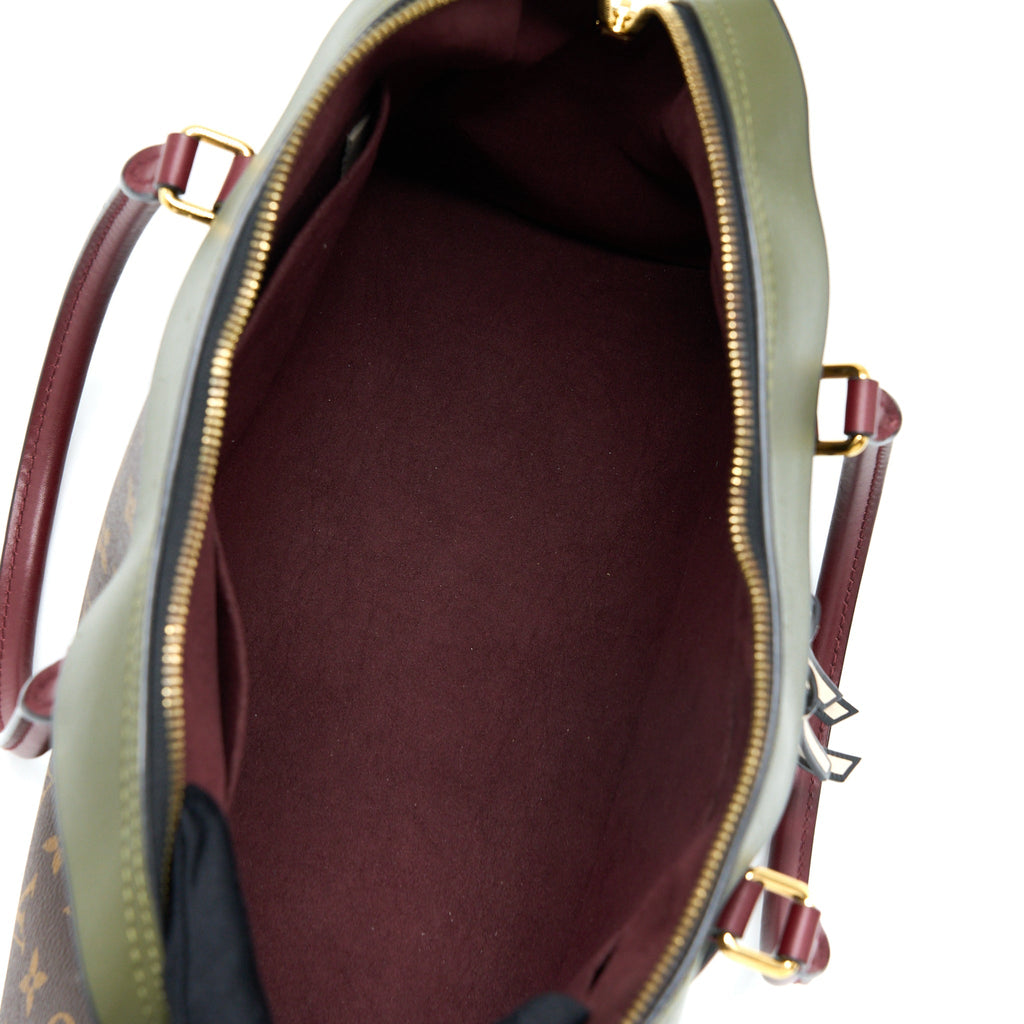 LOUIS VUITTON TUILERIES BAG MONOGRAM CANVAS GREEN/RED GHW