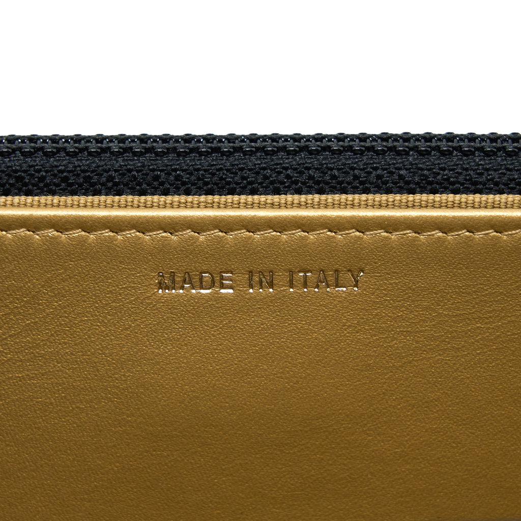 CHANEL PEARL CRUSH WALLET ON CHAIN LAMBSKIN BLACK GHW (MICROCHIP)