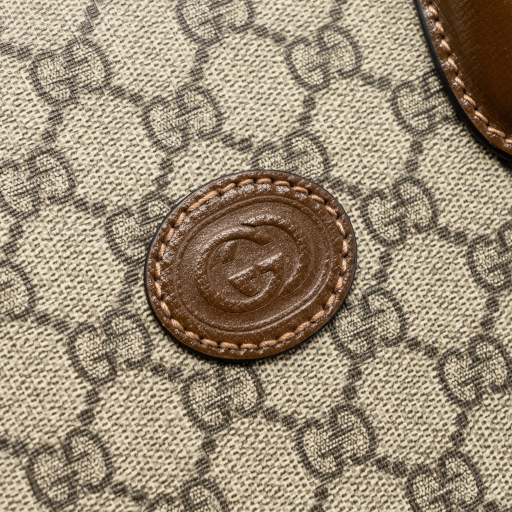 GUCCI GG SMALL TOTE BAG GG SUPREME CANVAS / BROWN GHW