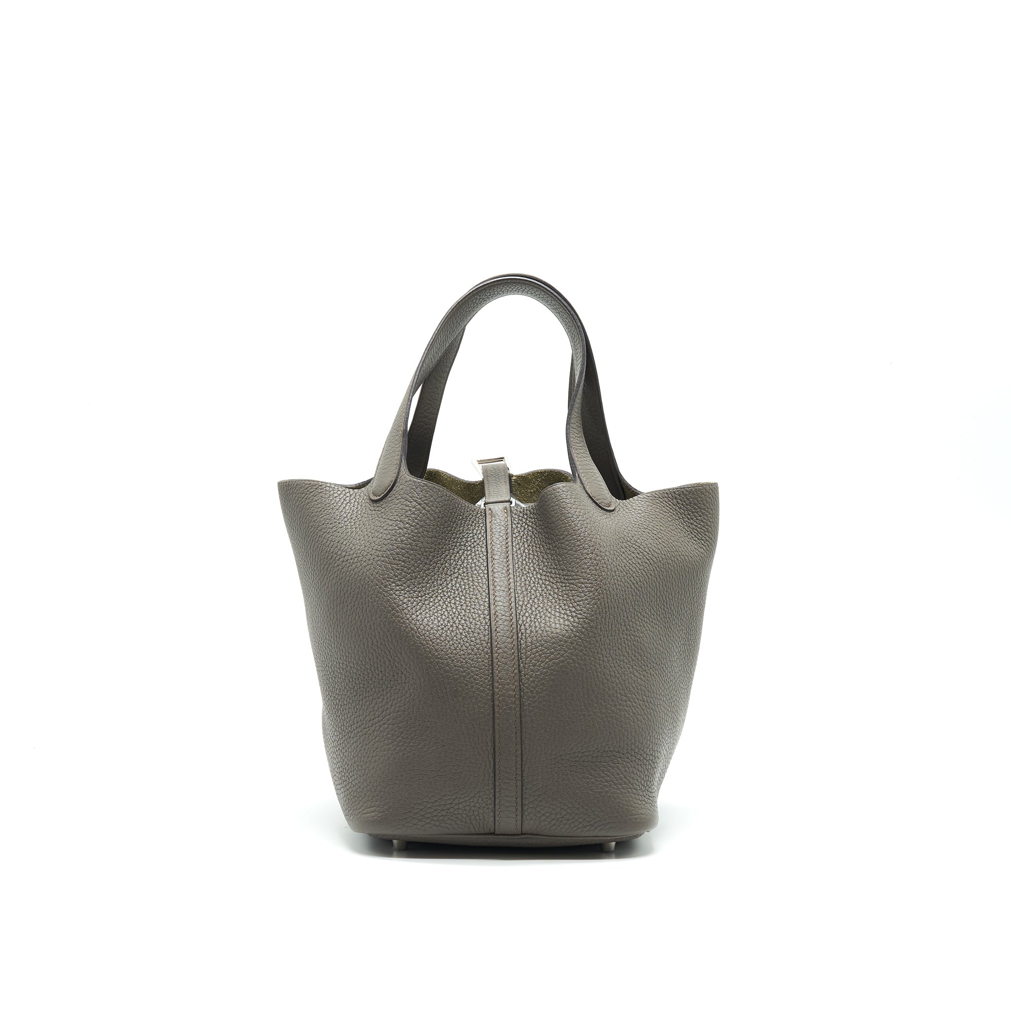 HERMES PICOTIN LOCK 22 GRIS ETAIN SHW
