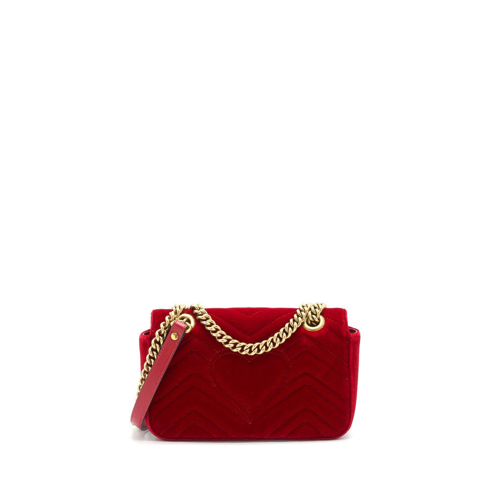 GUCCI VELVET GG MARMONT MATELASSE MINI BAG